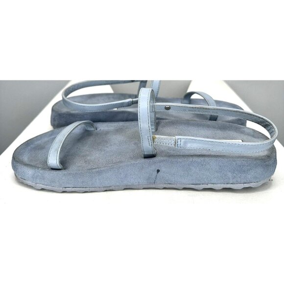 Matt & Nat Womens Maher Sandals Vegan Suede Leather Shoes Strappy Blue Size 6 - Picture 4 of 11